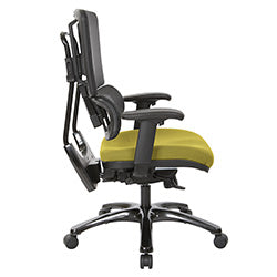 Vertical Black Mesh Back Chair with Shiny Black Base 1